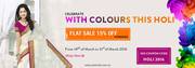 Special Holi Storewide Sale Flat 15% Off