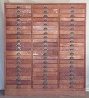 Filing cabinet,  wooden vintage